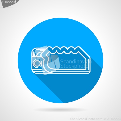 Image of Descender device flat vector icon