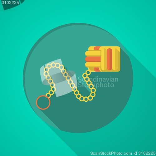 Image of Colored monkeys fist flat vector icon