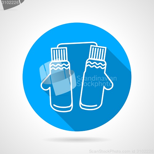 Image of Mittens pair flat vector icon