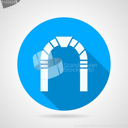 Image of Stone arch flat vector icon