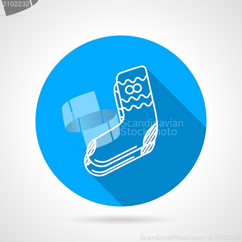 Image of Knitted socks flat vector icon
