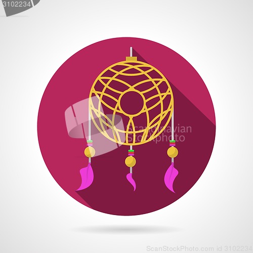 Image of Dream catcher colored vector icon