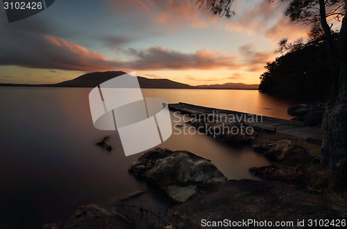 Image of Queens Lake Nature Reserve at Sunset