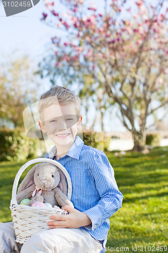 Image of kid at easter time