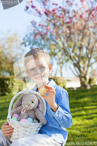 Image of kid at easter time