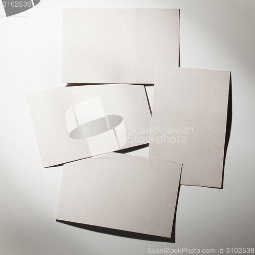 Image of Stack of blank white business cards