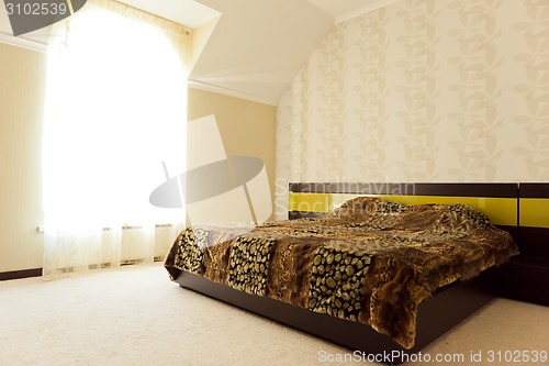 Image of nice apartment refitted, bedroom