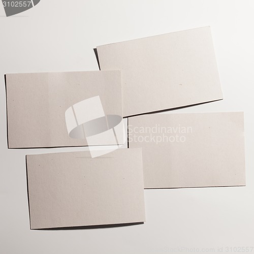 Image of Stack of blank white business cards