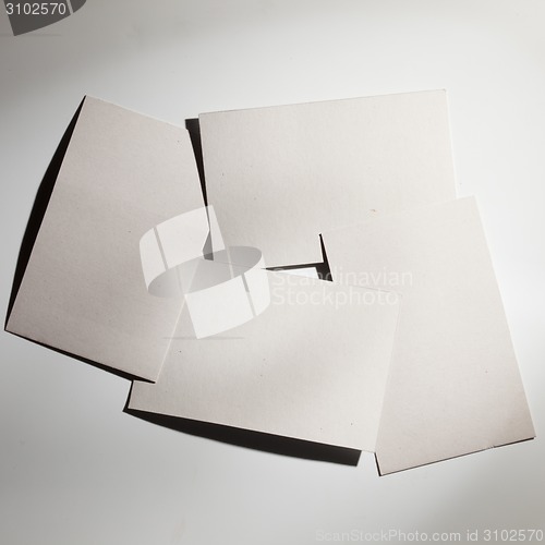 Image of Stack of blank white business cards