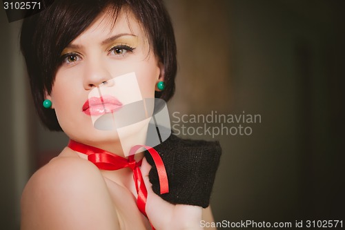 Image of Beautiful woman with brown hair.