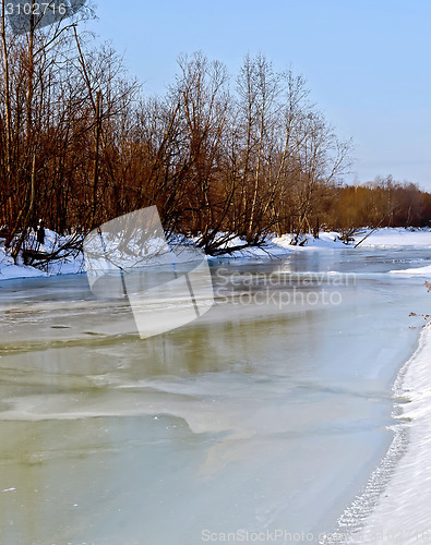 Image of Spring river and sky