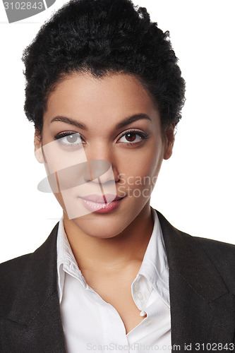 Image of Portrait of african american business woman