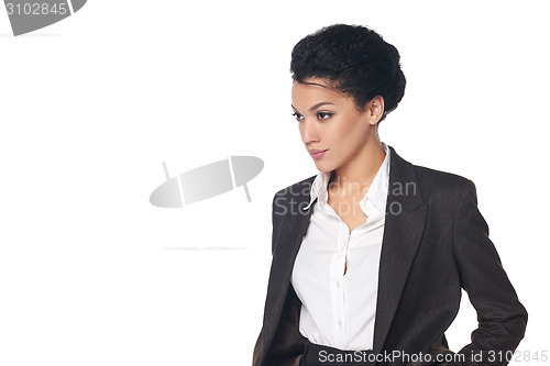 Image of Portrait of african american business woman