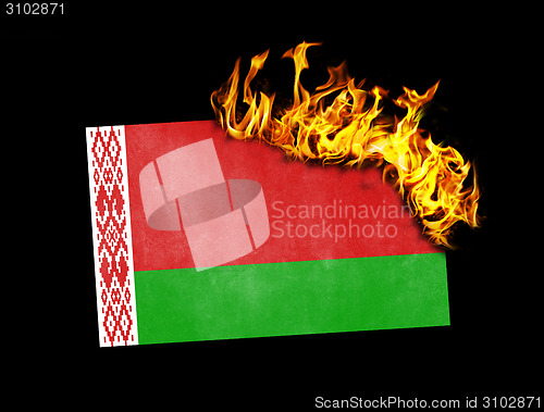 Image of Flag burning - Belarus
