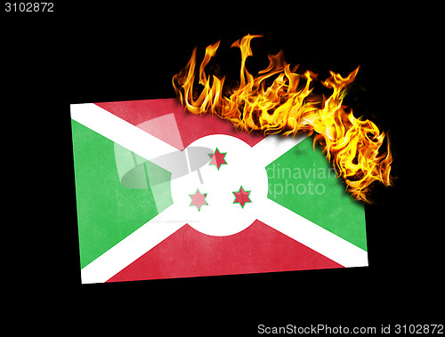 Image of Flag burning - Burundi