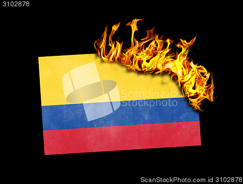 Image of Flag burning - Colombia