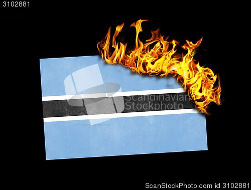 Image of Flag burning - Botswana