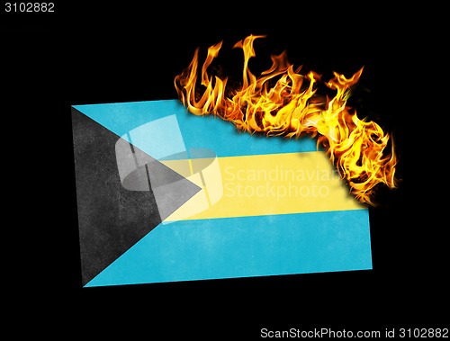 Image of Flag burning - Bahamas