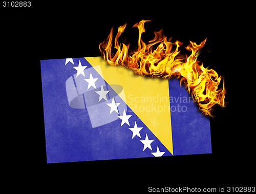 Image of Flag burning - Bosnia and Herzegovina