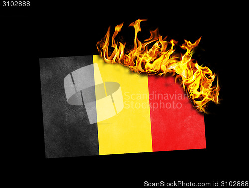 Image of Flag burning - Belgium