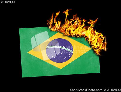 Image of Flag burning - Brazil