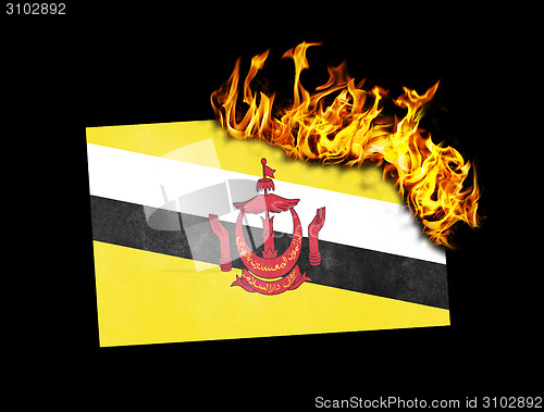 Image of Flag burning - Brunei