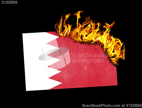 Image of Flag burning - Bahrain