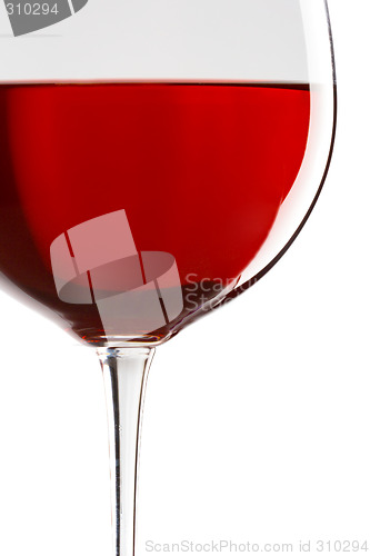 Image of glass of red wine, close-up