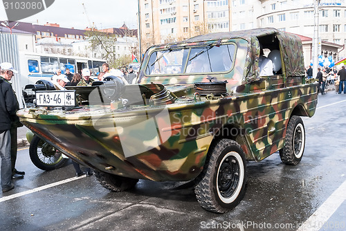 Image of Floating car GAZ-46 before parade