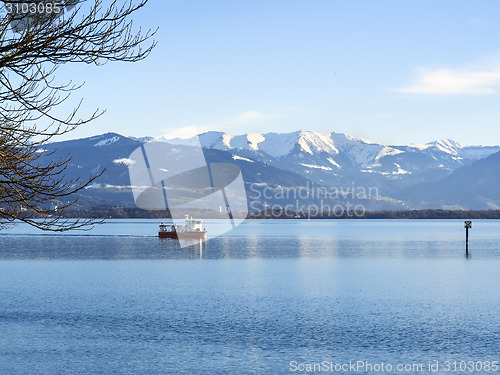 Image of Lake constance and alps Germany