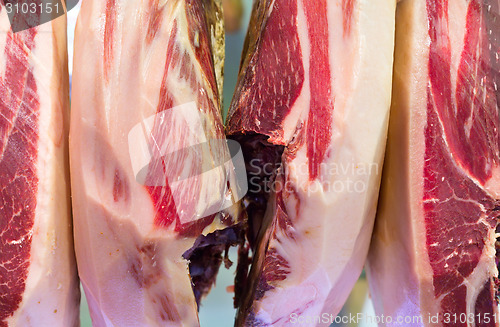 Image of Ham, Prosciutto at Meat Market, Barcelona