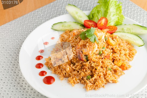 Image of Sriracha Fried Rice with Shrimp