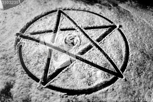 Image of Pentagram closeup photo