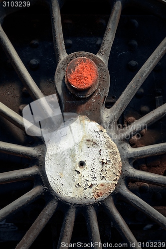 Image of Industrial worn metal closeup photo