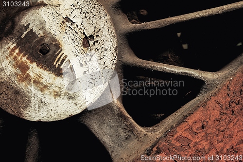 Image of Industrial worn metal closeup photo