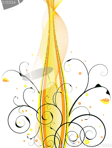Image of floral orangy