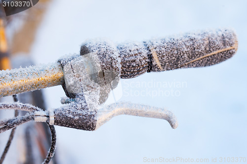 Image of bicycle wheel with brake lever