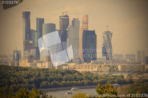 Image of moscow city panorama, russia