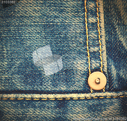 Image of blue jeans, close up