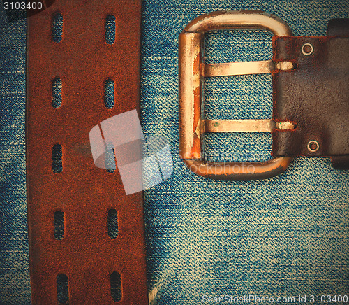 Image of vintage leather belt