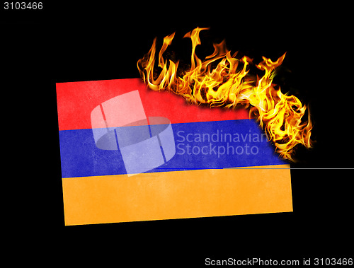 Image of Flag burning - Armenia