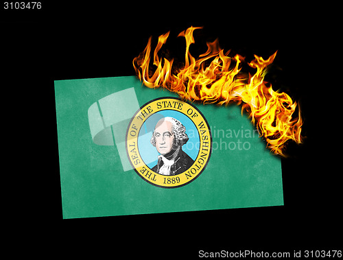 Image of Flag burning - Washington