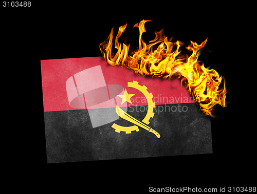 Image of Flag burning - Angola