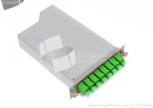 Image of Fiber optic casette with SC connectors isolated