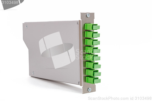Image of Fiber optic casette with SC connectors isolated