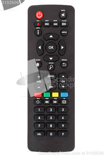 Image of android set top box TV remote control isolated