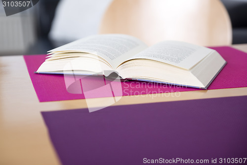 Image of book on a table