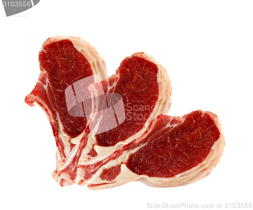 Image of raw meats isolated