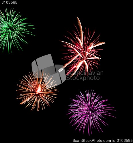 Image of Colorful Fireworks