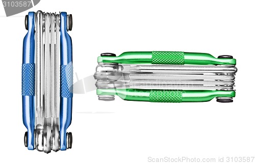 Image of two swiss Penknifes on a white background